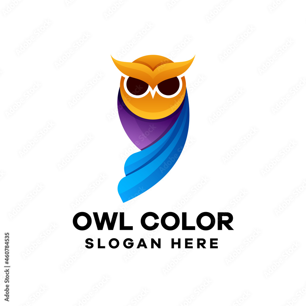 Owl Gradient Logo Design