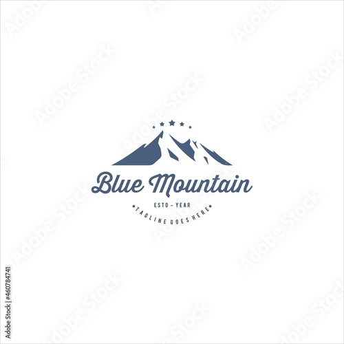 Mountain Peak Hills Logo Design Vector Image