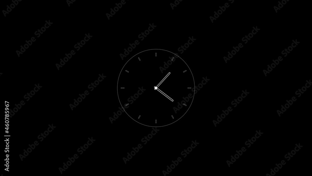 Time clock isolated icon for watch design. Clock icon in flat style, timer on black background. Business watch. Time clock isolated icon for watch design. Clock icon in flat style, timer on black background. Business watch.