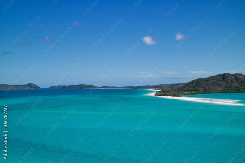 Whitehaven Beach in Whitsunday Island in QLD Australia 