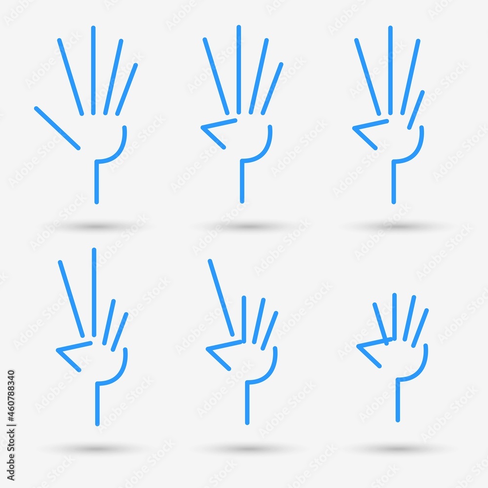Hand icons isolated object. Vector illustration. Hand icons isolated object. Vector illustration.