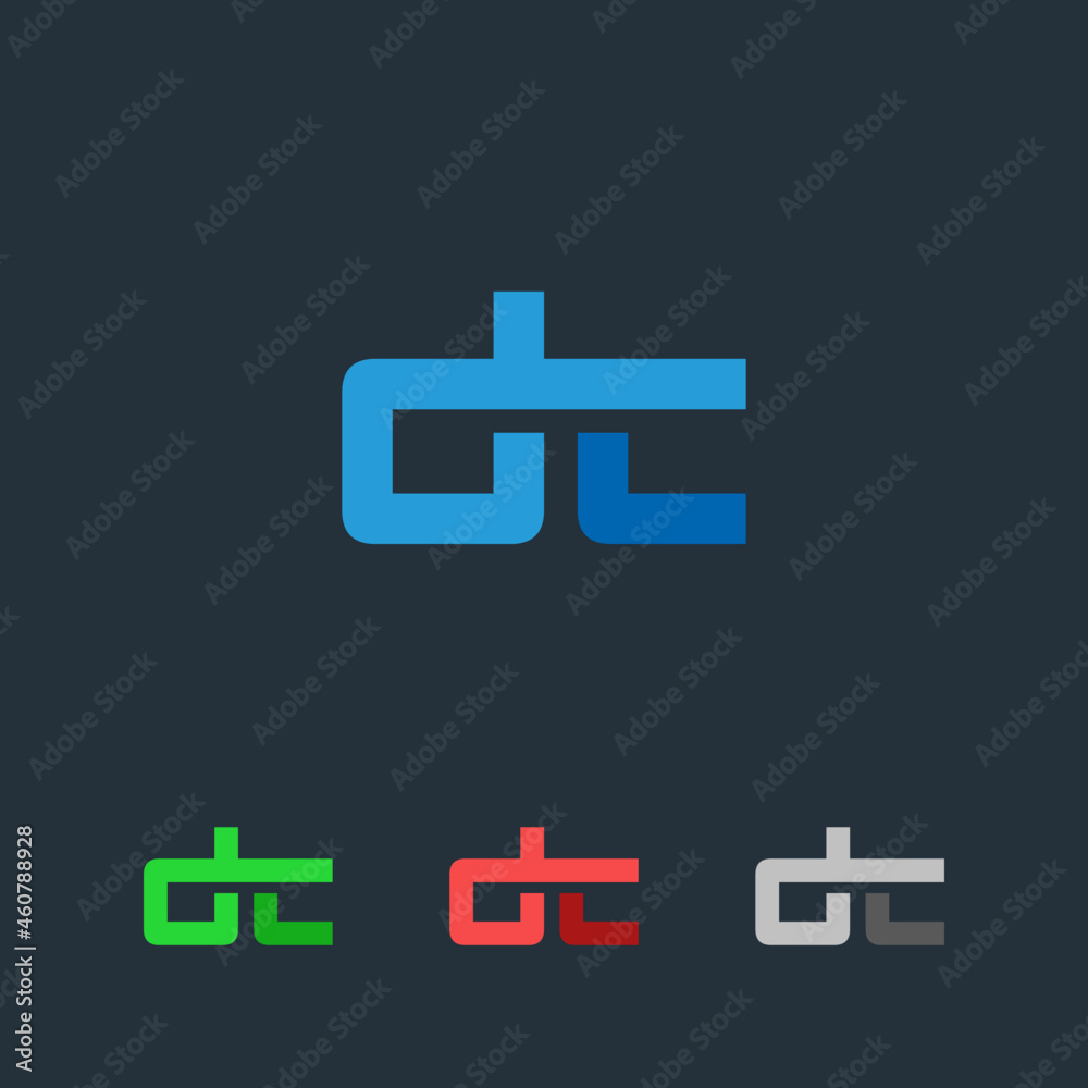 Fototapeta premium letter dc in abstract modern style