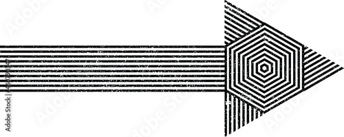 Grunge textured sideways Set . Linear signs collection. Arrow Design .four elements for your design.Striped direction. vector illustration