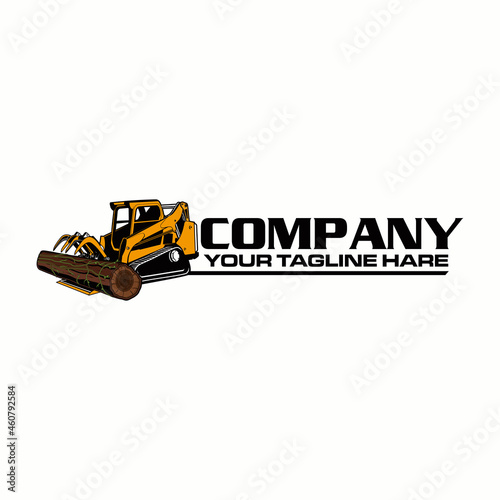excavator log grapple lift tree trunk