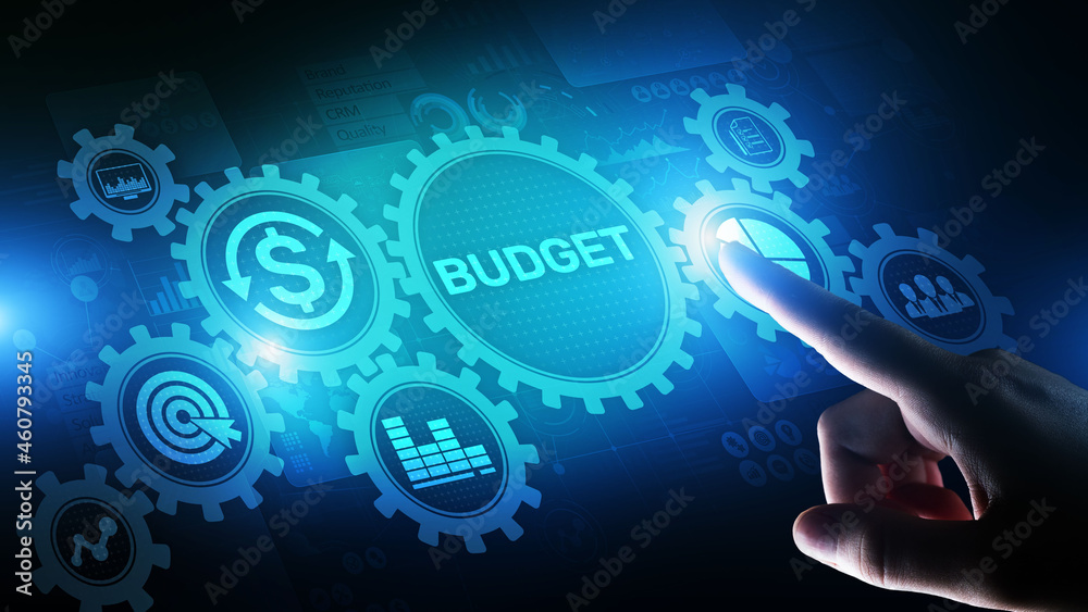 Budget accounting financial technology concept on virtual screen. Budget accounting financial technology concept on virtual screen.