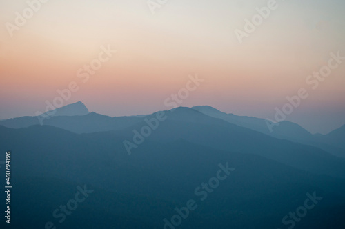 Fototapeta Naklejka Na Ścianę i Meble -  The beautiful view from the top of the mountain in Nakhon Si Thammarat, Thailand
