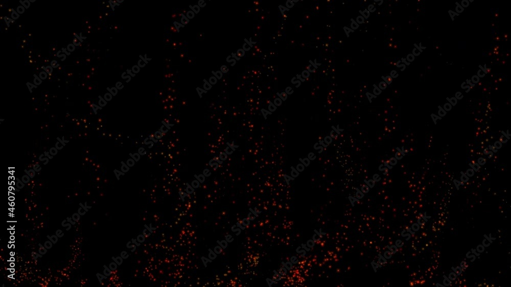 Overlay fire sparks bonfire embers. Burning red hot flying sparks fire ...