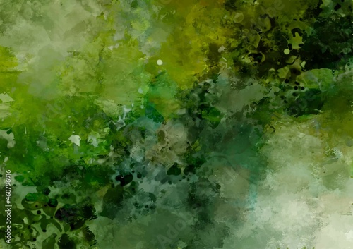 緑色の幻想的なキラキラ水彩テクスチャ背景
