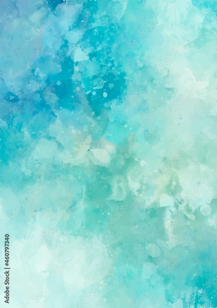 Fototapeta premium 水彩の水色テクスチャ背景 