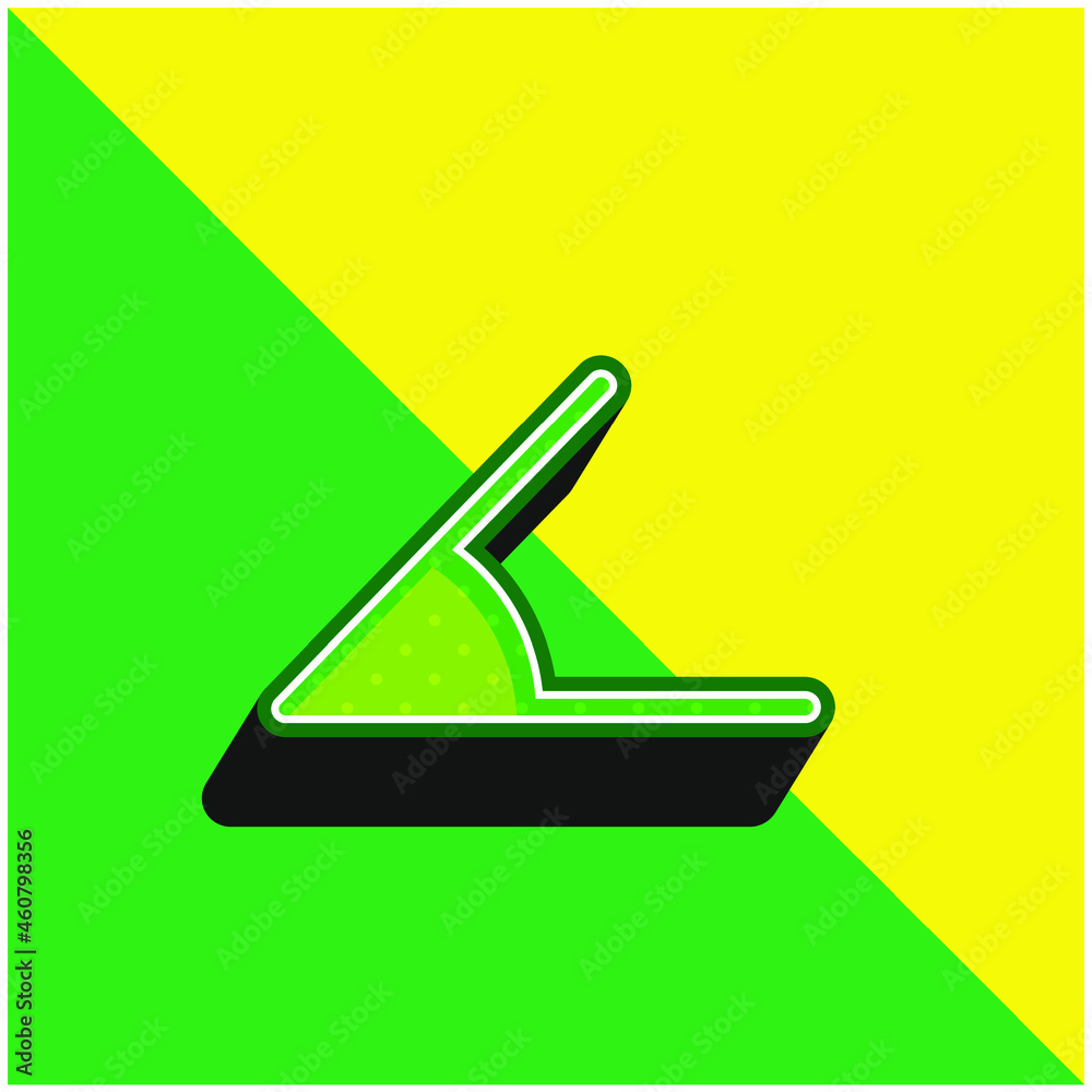 Angle Green and yellow modern 3d vector icon logo Angle Green and yellow modern 3d vector icon logo
