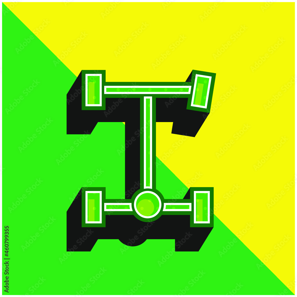 Axle Green and yellow modern 3d vector icon logo Axle Green and yellow modern 3d vector icon logo