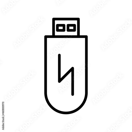Flash Outline Vector Icon Design
