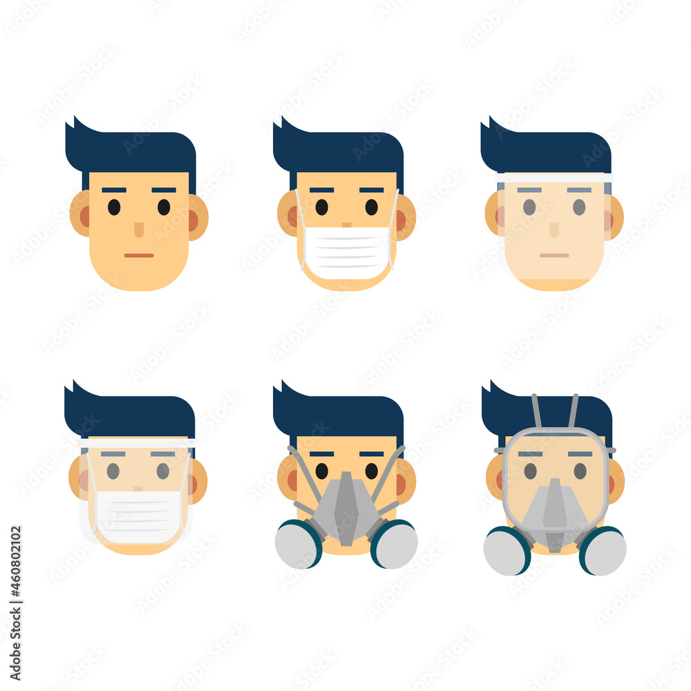 wearing face mask and personal protection face equipment and other wearing face mask and personal protection face equipment and other