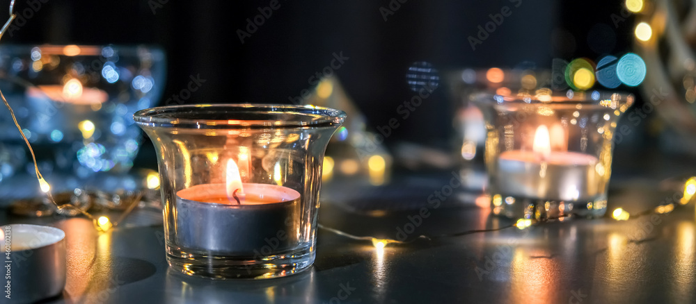 Tarot cards, Fortune telling on tarot cards at night by candlelight, magic crystal, occultism, Esoteric background. Fortune telling, tarot predictions.