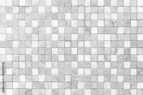 Vintage white mosaic kitchen wall pattern and background seamless