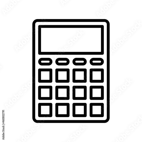 Calculator Outline Vector Icon Design