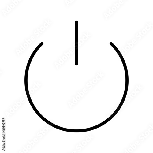 Shutdown Outline Vector Icon Design