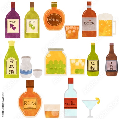アルコールセット イラスト