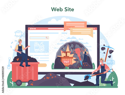 Ferrous metallurgy online service or platform. Steel or metal extracting