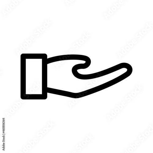 Hand Outline Vector Icon Design