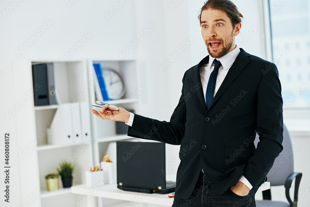 manager in the office with documents lifestyle manager in the office with documents lifestyle