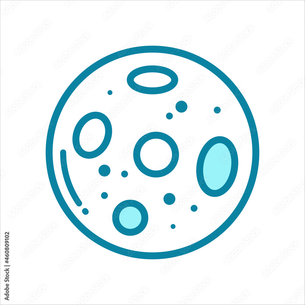 moon - planet - space icon vector design template moon - planet - space icon vector design template