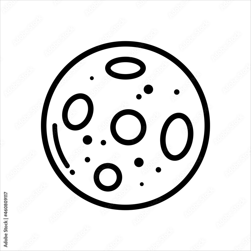 moon - planet - space icon vector design template