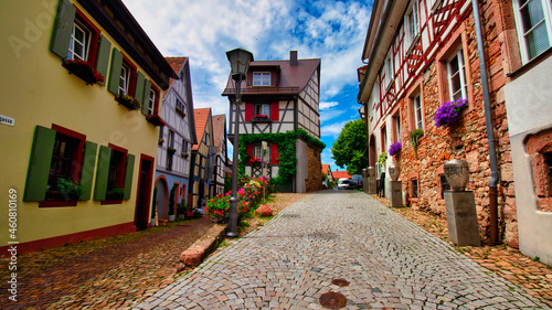 View of the old village of Gengenbach with its old houses in the Black Forest in Germany photo