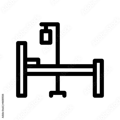 Hospitalization Outline Vector Icon Design