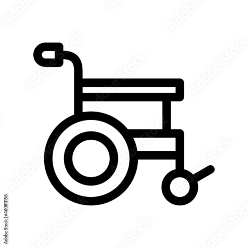Wheelchair Outline Vector Icon Design