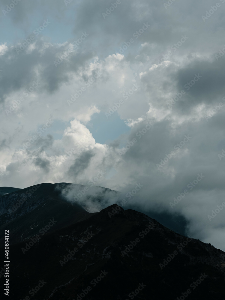 clouds mountains freedom fresh air landscape