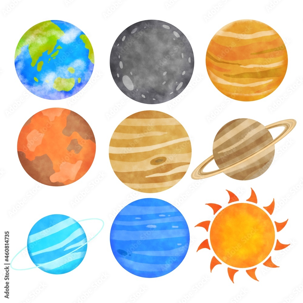 太陽系 イラストセット