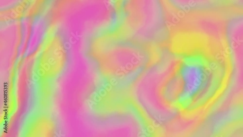 Abstract iridescent fluid art, trendy pearlescent colourful spectrum gradients in a seamless 4K video loop