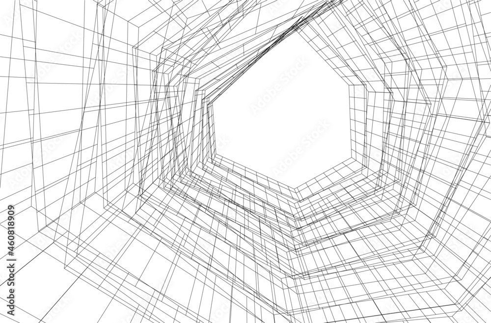 abstract architecture digital 3d drawing abstract architecture digital 3d drawing