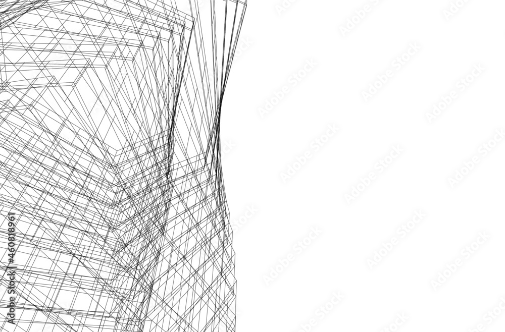 vector illustration of abstract architecture 3d vector illustration of abstract architecture 3d