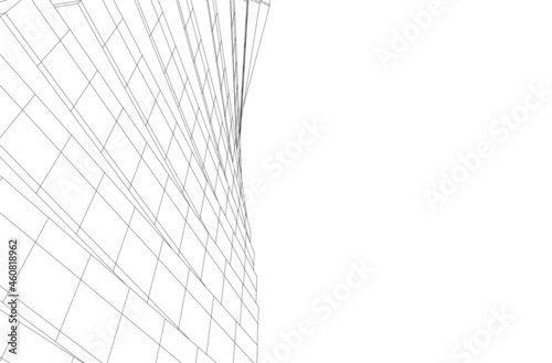 vector illustration of abstract architecture 3d 