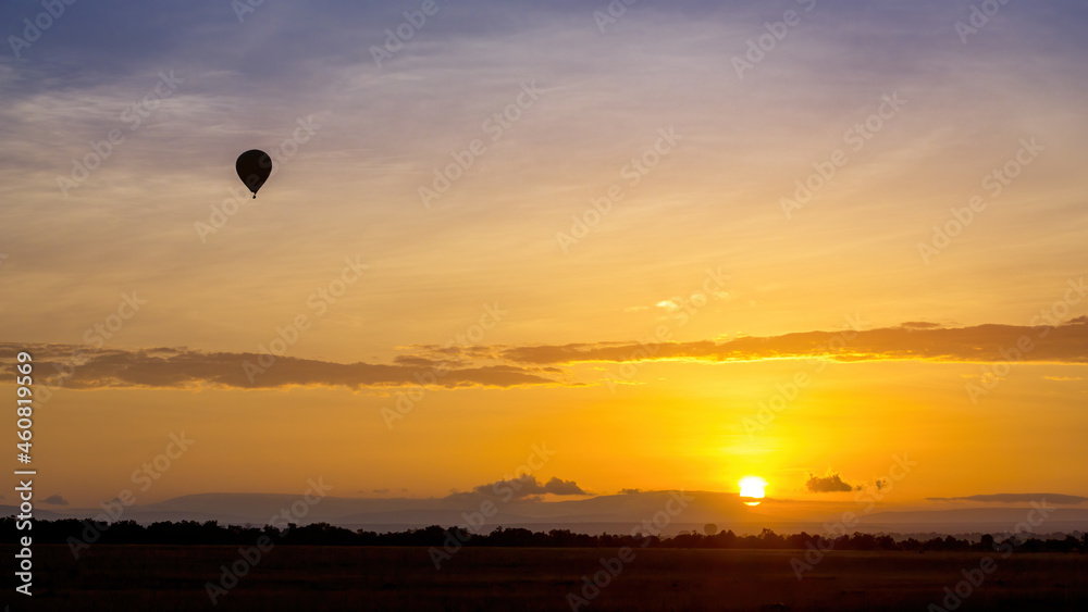 Balloon ride over the Masai Mara, Kenya, at sunrise Balloon ride over the Masai Mara, Kenya, at sunrise