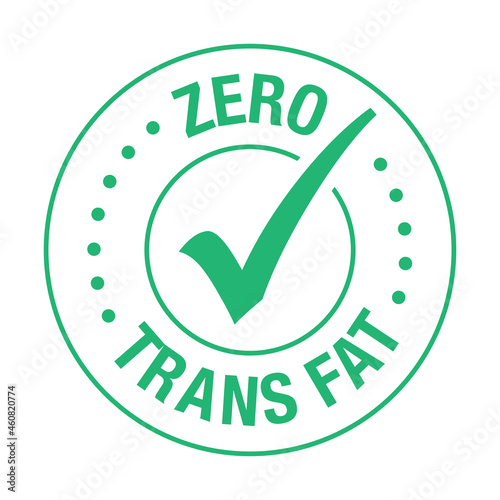 Trans fat free vector icon badge logo design