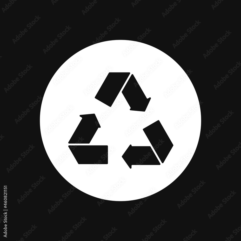 Arrows cycle vector icon on grey background