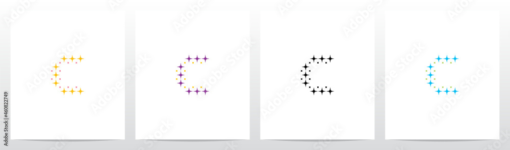 Light Spark Forming Letter Logo Design C
