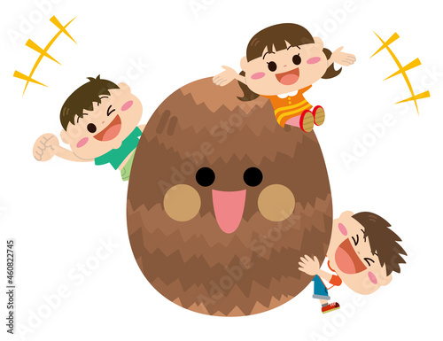 野菜/里芋と子どもたち
