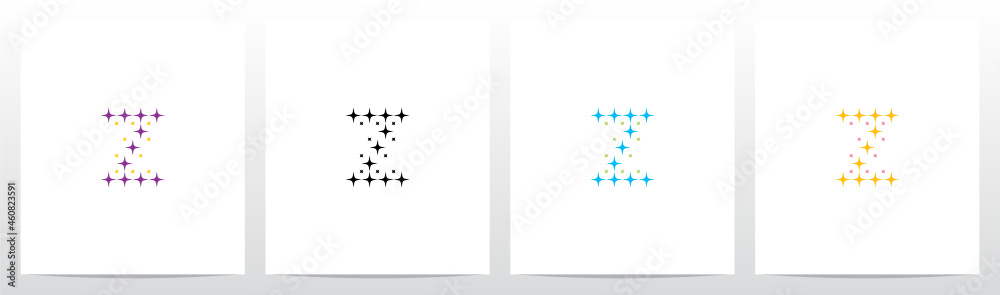 Light Spark Forming Letter Logo Design Z Light Spark Forming Letter Logo Design Z