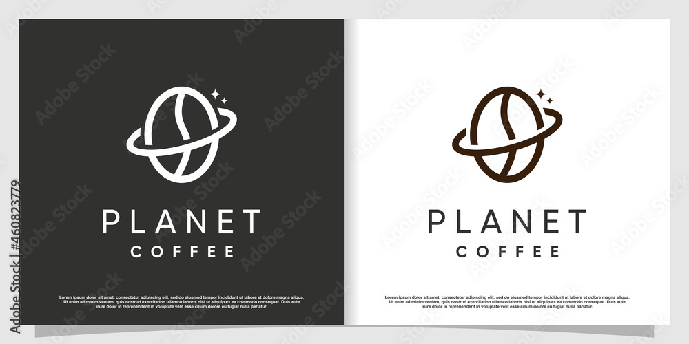 Coffee logo with creative element Premium Vector part 7