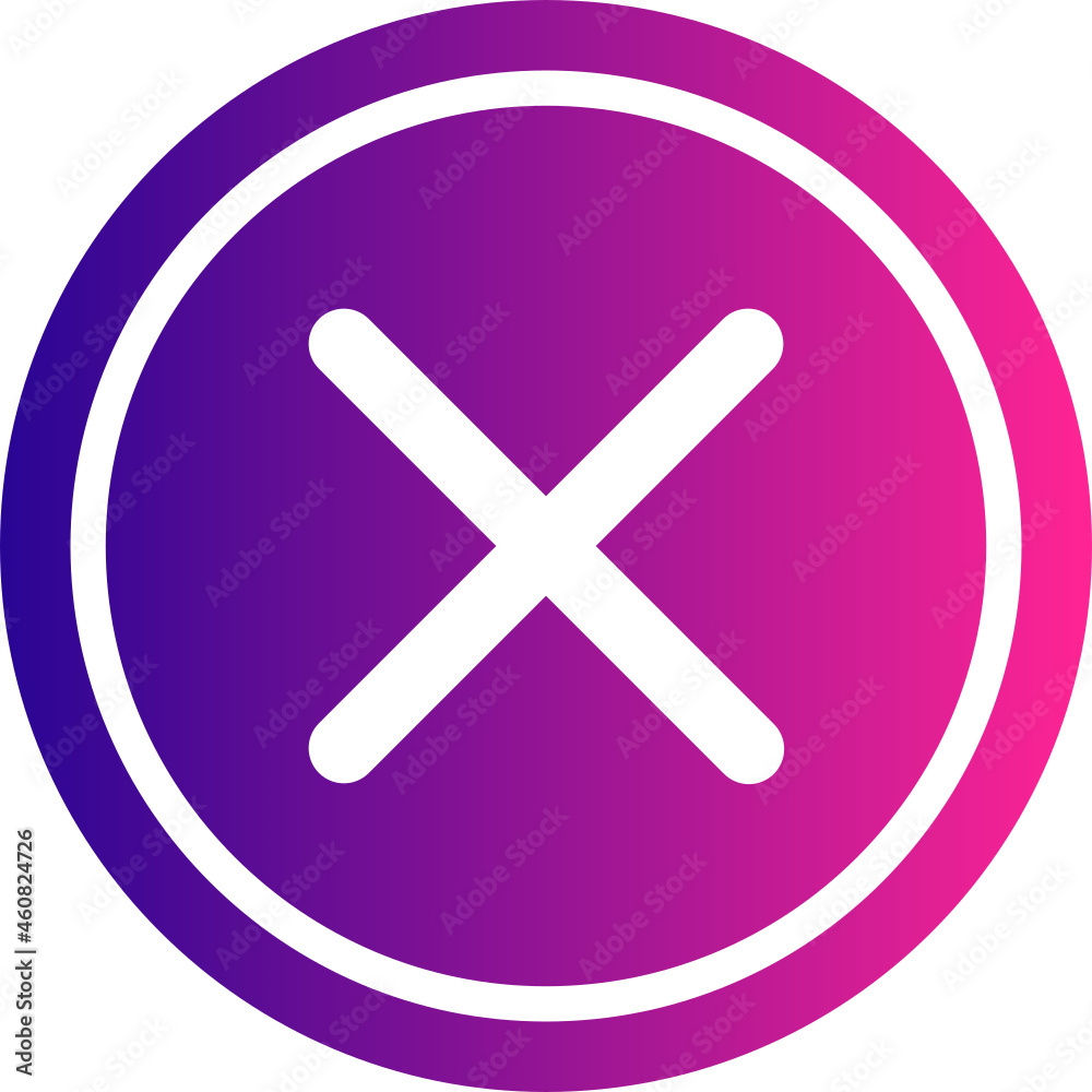 Fototapeta premium cancel icon