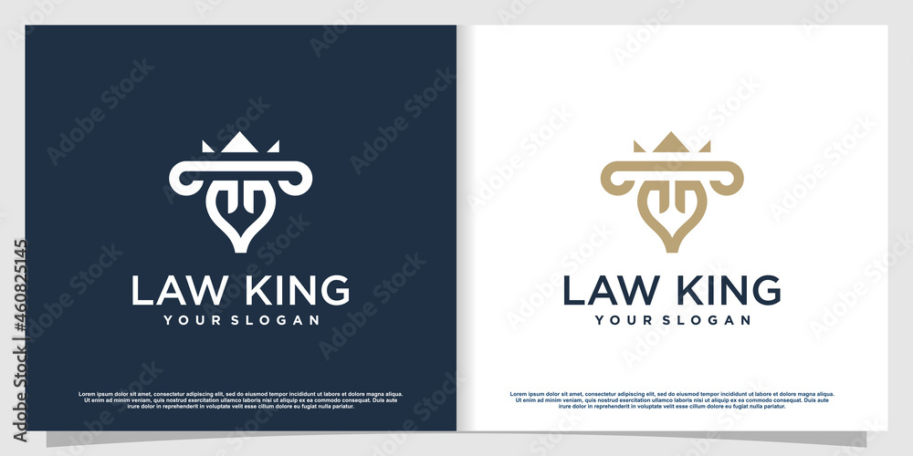 Lawyer logo with creative element style Premium Vector part 4