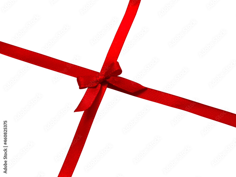 little red bow on a white background little red bow on a white background