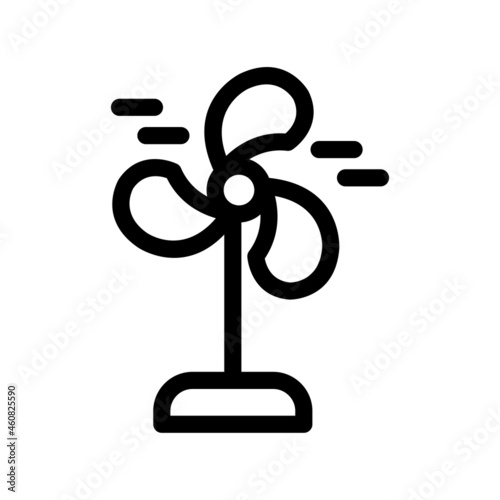 Wind Power Outline Vector Icon Design