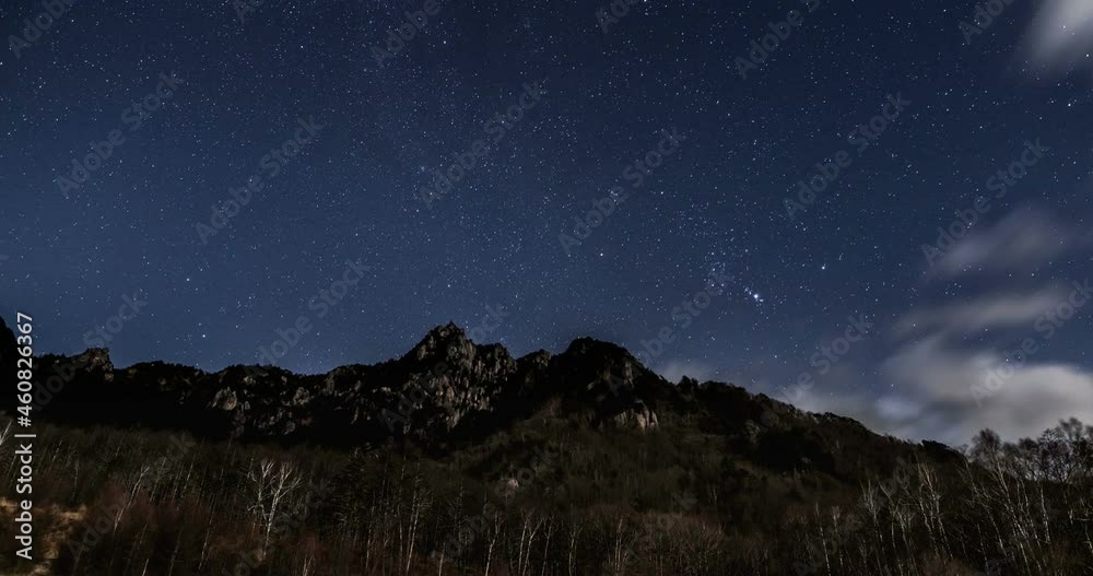 紅葉のみずがき山自然公園から瑞牆山と冬の星空Timelapse 紅葉のみずがき山自然公園から瑞牆山と冬の星空Timelapse