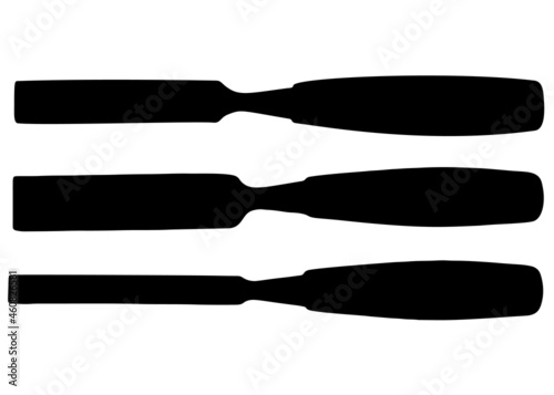 Repair chisels included. Vector image.