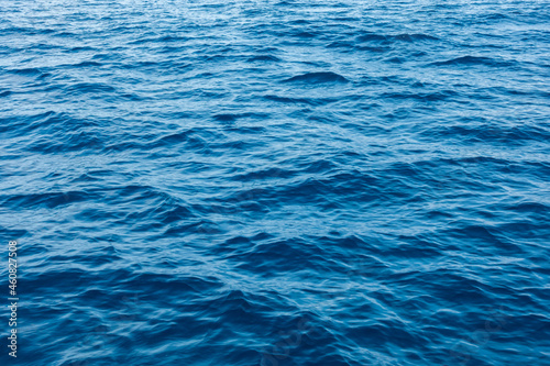 Close up blue sea surface background.